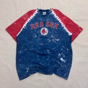 Vintage 90s Lee Sport Boston Red Sox tie dye single stitch graphic tee